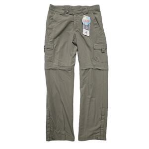 NEW Columbia Womens 10 Omni-Dry Explorer Convertible Pants UPF 50 Hiking Beige